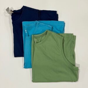 L.L. Bean Lot Bundle Tank Top Tanks Workout Cotton Colorful Vintage NWOT XL Plus